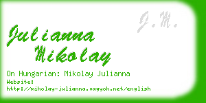 julianna mikolay business card